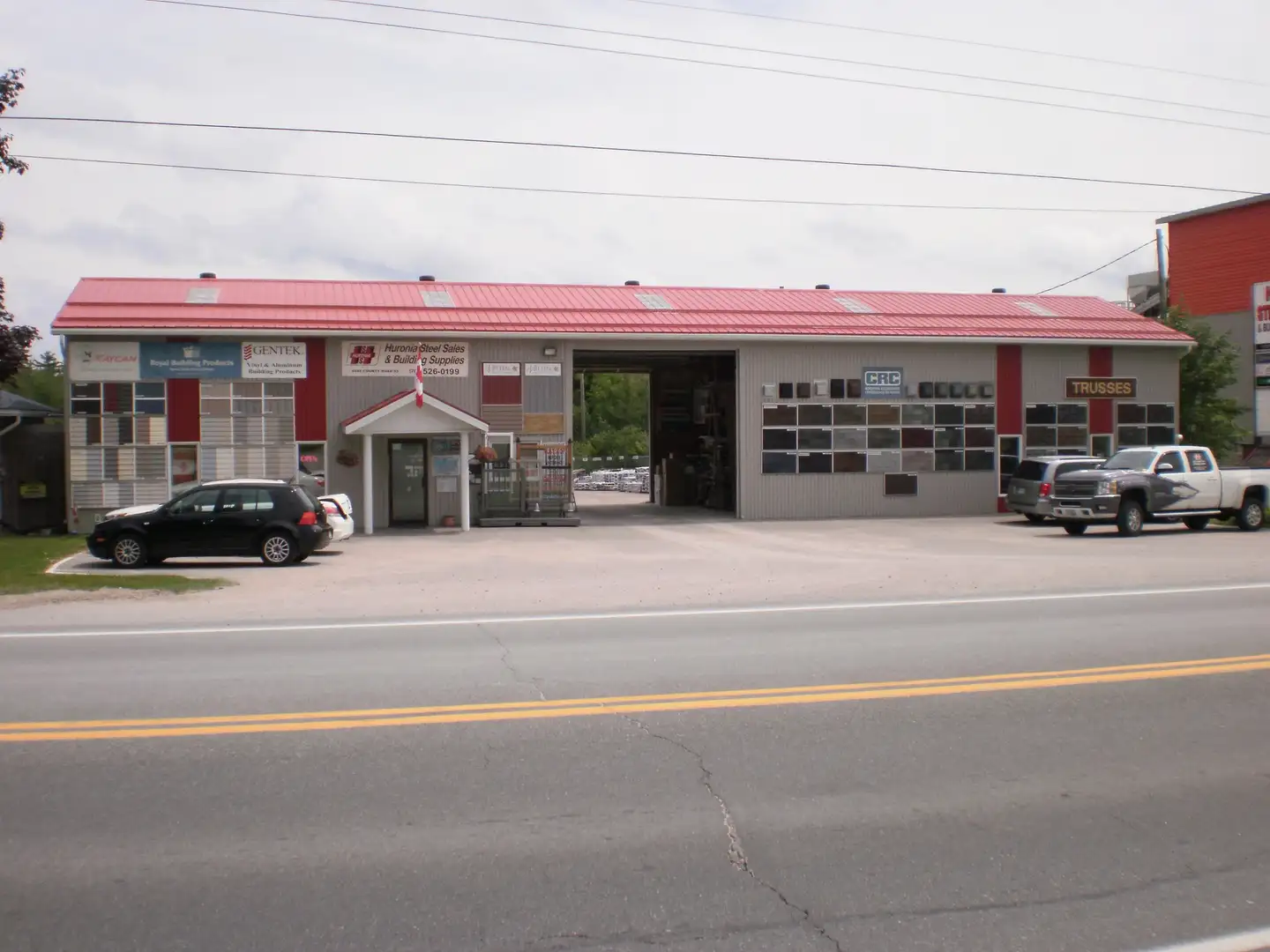 The Huronia Steel Sales & Building Supplies building in Midland, Ontario